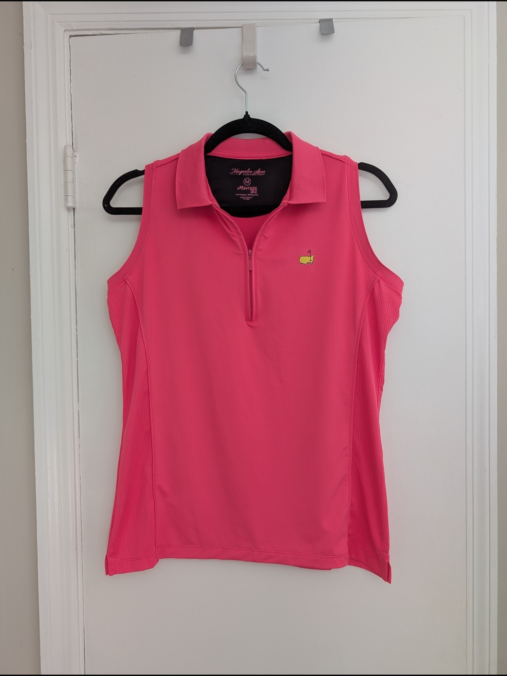 Masters Bright Pink Sleeveless Golf Polo